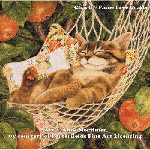 Lazy Days by Paine Free Crafts printed cross stitch chart